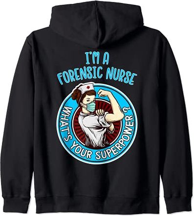 Camicia da infermiera forense per donne Abbigliamento da Felpa con Cappuccio