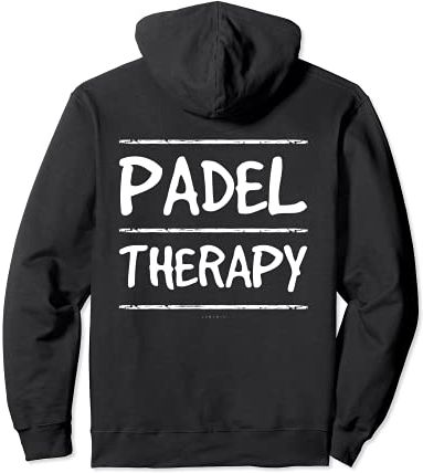 Padel Therapy Scritte Divertenti Uomo Giocatore Paddle Felpa con Cappuccio