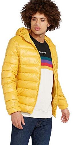 Puffer Jacket Giacca, Giallo (Mineral Yellow Y02), Large Uomo