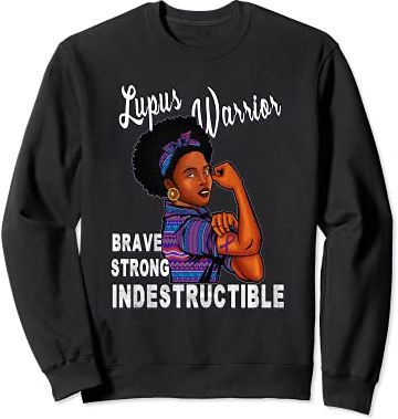 Lupus Awareness Warrior Shirt African American Women Sister Felpa