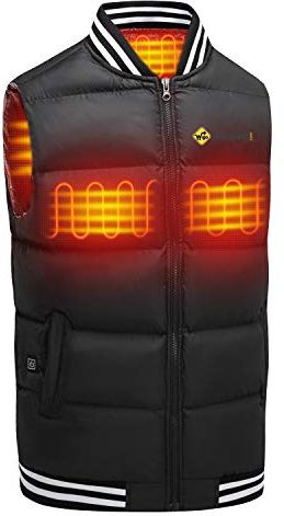 Gilet riscaldante ultra leggero con 5 riscaldatori di controllo individuale di temperatura, protezione contro freddo, escursionismo, jogging, campeggio, sci, pesca (batteria non inclusa)