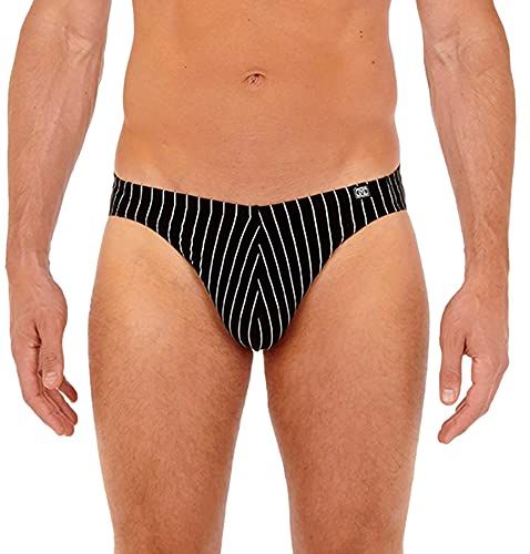 AIX Comfort Micro Briefs Intimo, Strisce Bianche e Nere, M Uomo