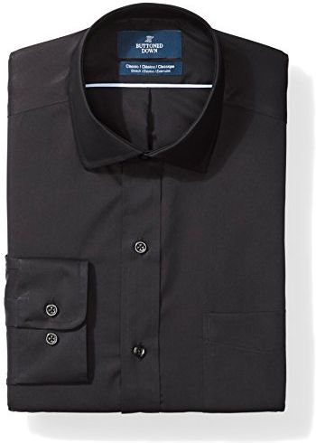 Classic Fit Stretch Poplin Camicia, Nero (Black), 16.5" Neck 36" Sleeve (Taglia Produttore:):)