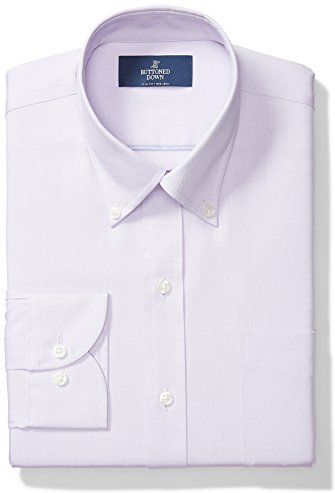 Slim Fit Solid Pocket Options Camicia, Viola (with), 16.5" Neck 36" Sleeve