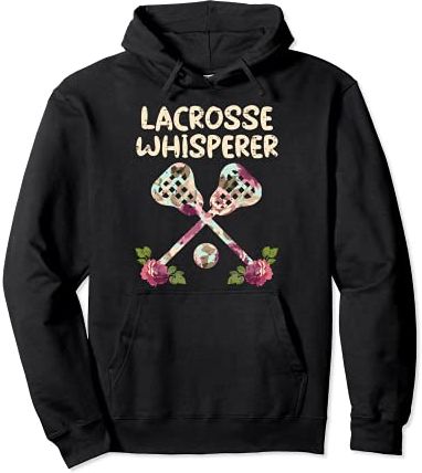 Floral Lacrosse Whisperer Flower Cute Lax Player Girls Women Felpa con Cappuccio