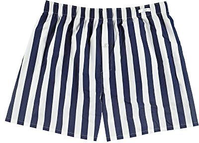 Emile Boxer Corti, Blu/Bianco, M Uomo