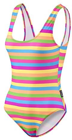 Pop Colour Beach Babe Suit Costume Intero, Multicolore, XS Donna