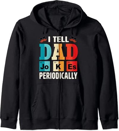 I Tell Dad Jokes Periodically Shirt Daddy Father's Day Mens Felpa con Cappuccio