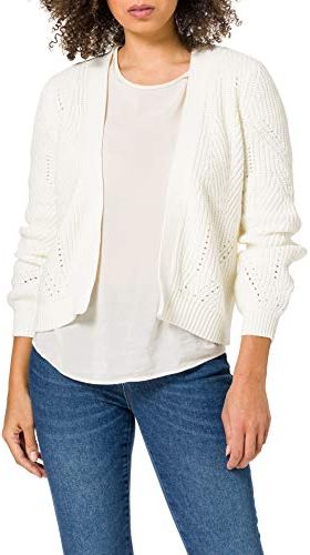 021cc1i310 Maglione Cardigan, 110/Bianco Spento, L Donna