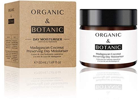 Organic & Botanic, Madagascan Coconut Preserving Day Moisturiser, crema da giorno idratante alla noce di cocco, 76 g (etichetta in lingua italiana non garantita)