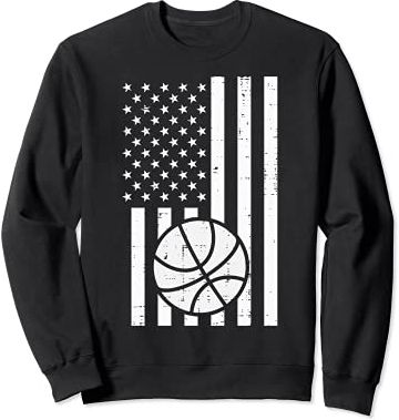 US Flag Basketball Vintage Patriotic Baller Men Women Kids Felpa