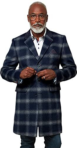 Check Me out Crombie Giacca, Navy Multi, 38 Uomo