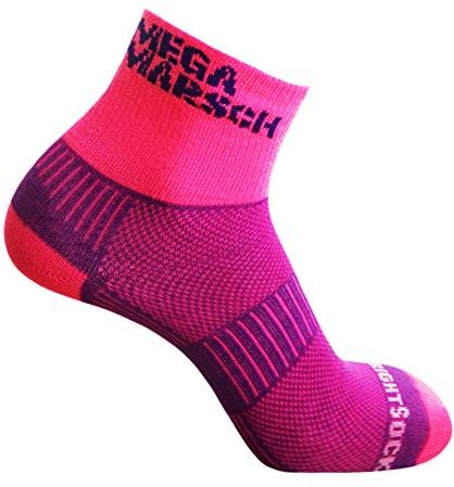 WrightSock Coolmesh II Quarter - Calzini da trekking, da corsa, sistema anti-vesciche, doppio strato traspirante, assorbe il sudore, corto (34-37)