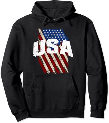 I Love USA, Cool United States Of America Flag T Shirt, USA Felpa con Cappuccio