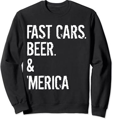 Regalo auto d'epoca American Muscle Car Men BEER MERICA Felpa