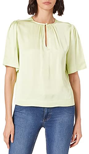 Top im Boxy Fit mit V-Ausschnitt Camicia da Donna, 1081 Seaweed, S