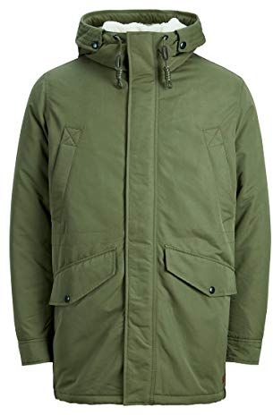 JJEWETLAND Parka STS, Olive Night, M Uomo