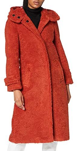 662300-69031-670 Cappotto di Misto Lana, Arancione, 40 Donna