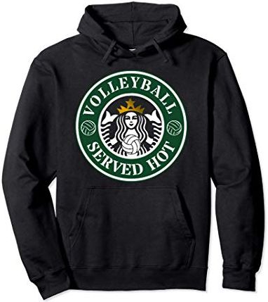 Funny Volleyball Served Hot Men and Women Cheerleader Gift Felpa con Cappuccio