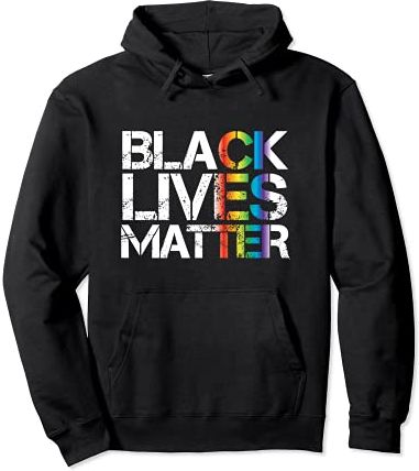 Black Lives Matter LGBT Rainbow Version Gay Pride BLM Felpa con Cappuccio
