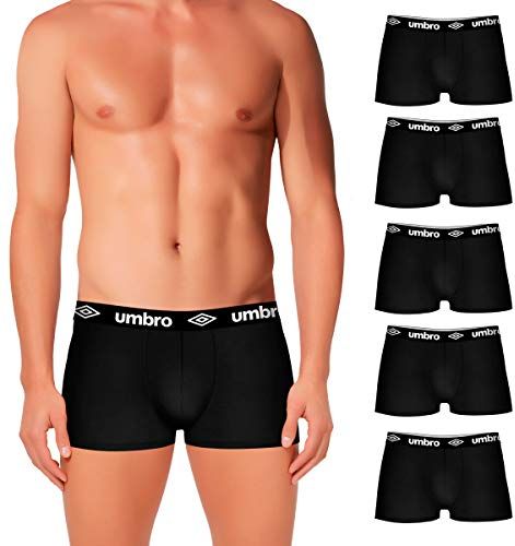 Set De 5 Boxers (5negros) -100% Algodón-Color (x5) Boxer, Nero (Negro), Small (Pacco da 5) Uomo