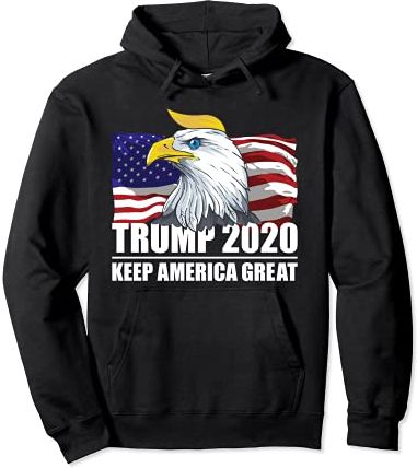 Trump 2020 Keep America Great USA Bandiera US Elezioni 2020 Felpa con Cappuccio