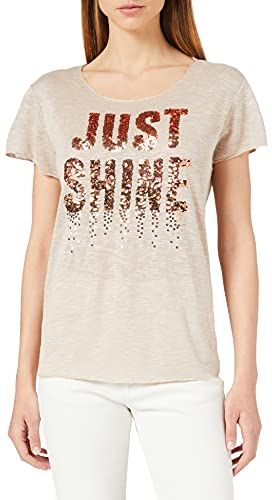 Milly Round T-Shirt, Sabbia, M Donna