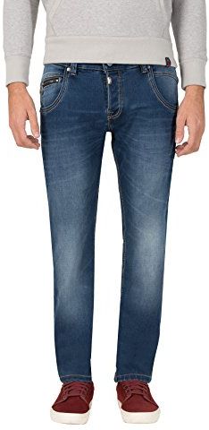 Regular HaroldTZ Rough Jeans Straight, Blu (Crossedge Blue Wash 3356), 52 IT (38W/34L) Uomo