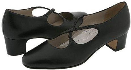 Jamie (Black Leather) Women's 1-2 inch heel Shoes