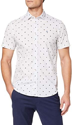 O01036 Camicia, Bianco (White 50), Medium Uomo