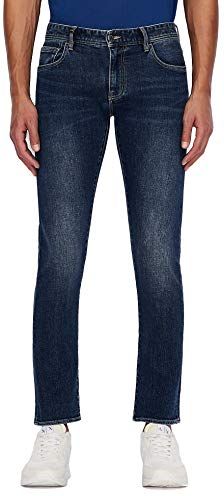 Comfort Stretch Cotton Jeans, Indigo Denim, XS Uomo