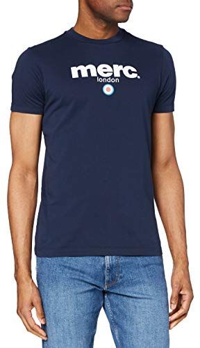 Merc of London Brighton, T-Shirt Maglietta, Blu (Bleu (Navy), 2XL Uomo