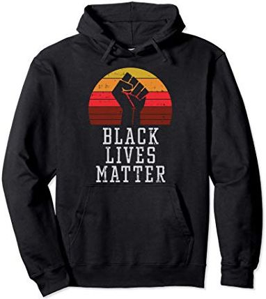Black Lives Matter Raised Fist Retro Black History Pride BLM Felpa con Cappuccio