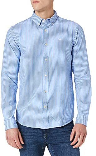 Gestreiftes Oxford-Shirt aus Bio-Baumwolle Camicia, Combo A 0217, M Uomo