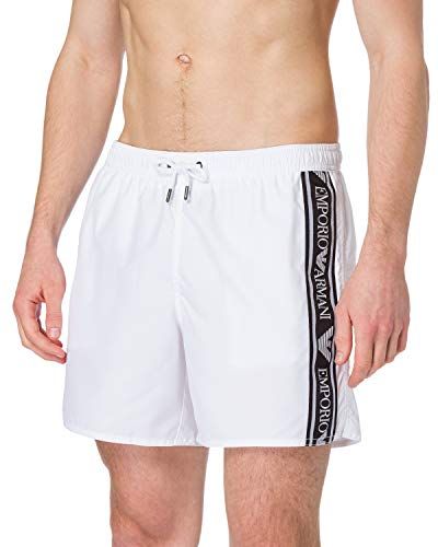 Swimwear Boxer Bold Logo Tape Costume da Bagno, Black, 50 Uomo