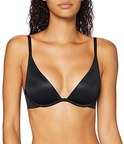 Lightly Lined Plunge Reggiseno con Scollatura a V, Black, 0B32 Donna