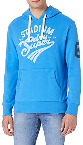 Collegiate Graphic UB Overhead Felpa con Cappuccio, Neptune Blue, XL Uomo