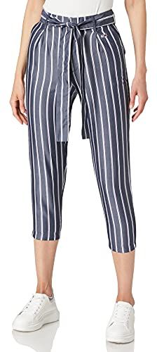 TJW HR Fluid Tapered Stripe Pant Pantaloni, Twilight Navy/White, W25 / L28 Donna