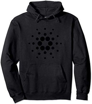 Cardano ADA Blockchain Crypto Distressed Black Cardano Logo Felpa con Cappuccio