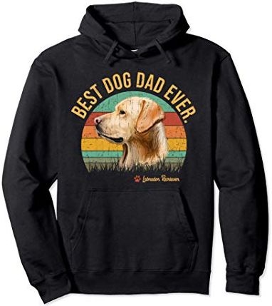 Vintage Best Labrador Retriever Dad Ever Gift Men Felpa con Cappuccio