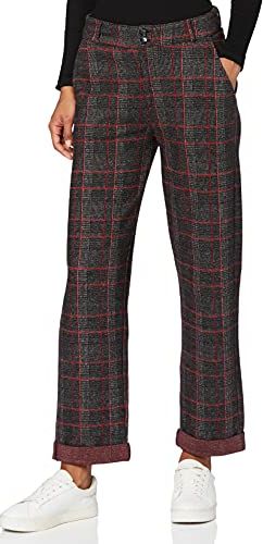 Pants Pantaloni, Rosso (Red Check 29781), 42 (Taglia Produttore: M/) Donna