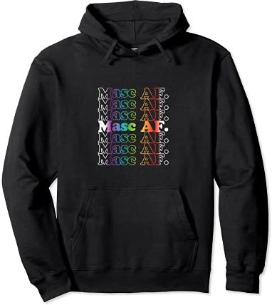 Masc AF Design for Masculine Gay Men LGBT Pride Felpa con Cappuccio