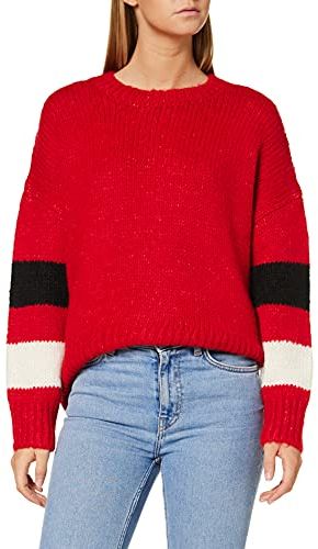 Karina Fleece Wool Felpa, Multicolore (Red 13), 46 (Taglia Produttore: Large) Donna