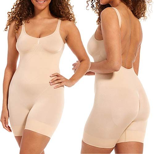 Low Back Bodysuit Body Modellante, Latte, S Donna