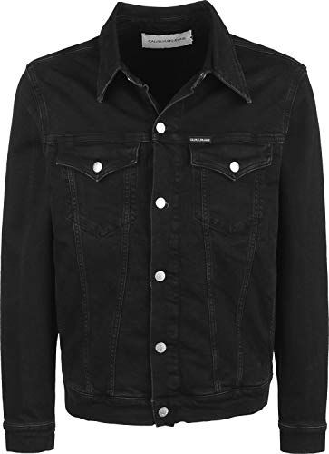 Foundation Slim Denim Jacket Giacca di Jeans, Aa080 Black, M Uomo