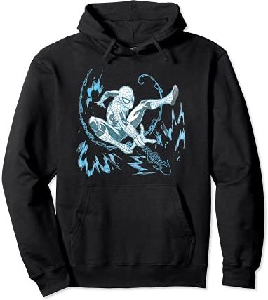 Spider-Man Swing Blue Sketch Hooded Sweatshirt Felpa con Cappuccio