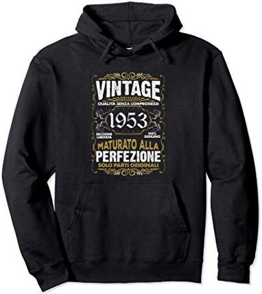 Vintage 1953 68 Anni Regalo 68° compleanno Uomo Donna Felpa con Cappuccio