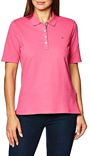 TH Essential Reg Polo SS Maglietta, Hot Magenta, M Donna