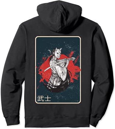 Japanese Female Samurai -Onna-bugeisha giapponese (on back) Felpa con Cappuccio