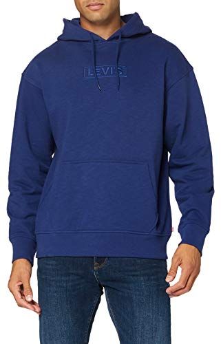 T2 Relaxd Graphic Hoodie Felpa con Cappuccio, Relaxed BT Po Fla Gap Blue Print, XX-Large Uomo